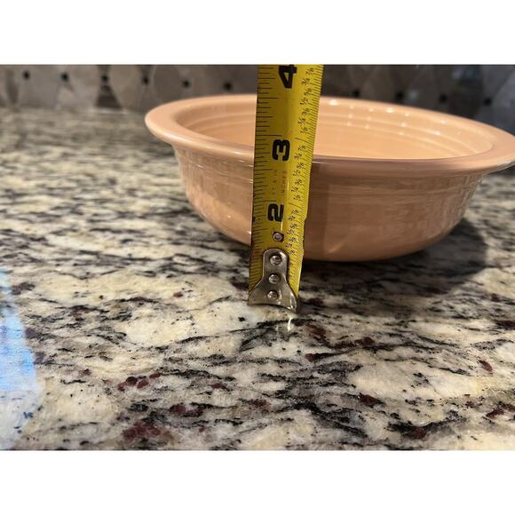 Fiesta Fiestaware HLC Apricot Serving Dish USA Homer Laughlin 8 1/4" Round Vtg - Picture 4 of 10